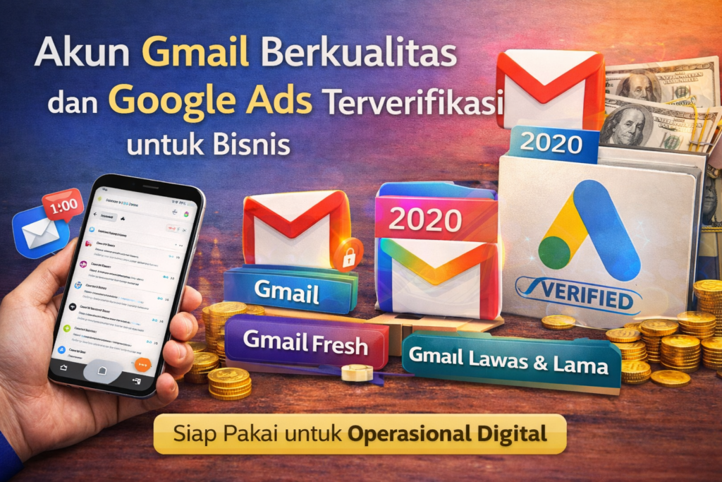 Akun Gmail Berkualitas dan Google Ads Terverifikasi untuk Bisnis